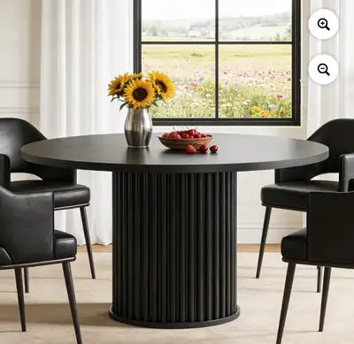 Black Round dining  Table, View more
