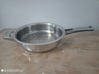 RHYNO 24cm Heavy Stainless Steel Induction Saute  Pan ~ Sauteuse