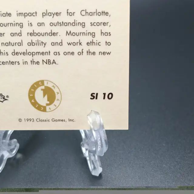 1993 Alonzo Mourning Classic Sudden Images Card # SI 10 Hoyas in Arts & Collectibles in Hamilton - Image 11