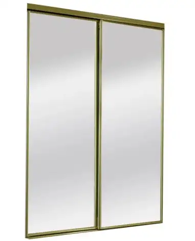 Portes de garde robe en miroir avec contour doré, View more