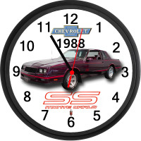 1988 Chevrolet Monte Carlo SS (Metallic Burgundy) Custom Clock