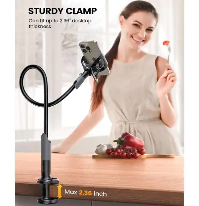 NEW-38" Gooseneck phone mount w/ clamp for desk/table.(Open box) in Cell Phone Accessories in Mississauga / Peel Region - Image 5