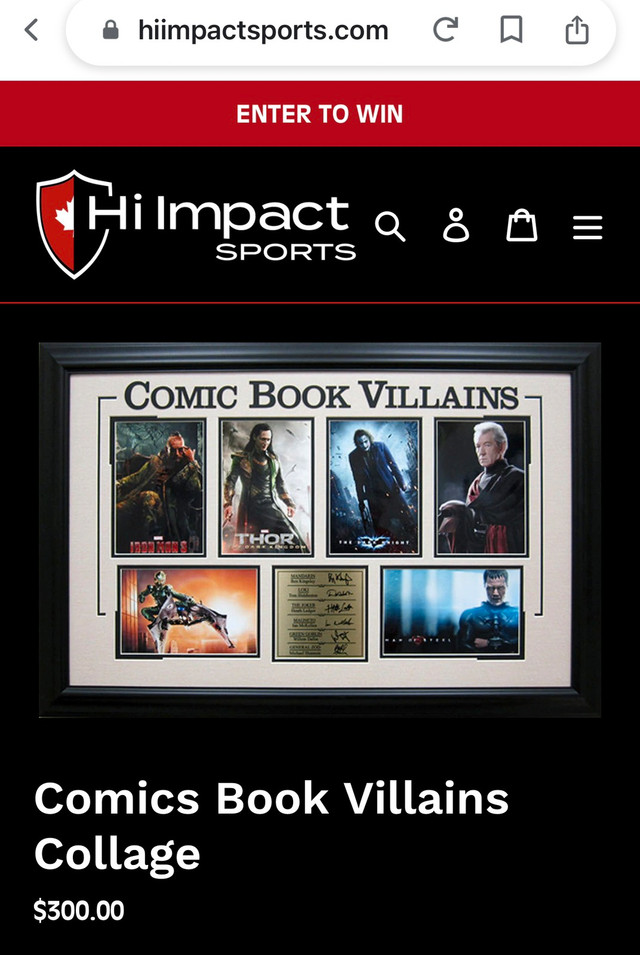**EUC** Comic Book Villains - framed picture in Arts & Collectibles in London - Image 3