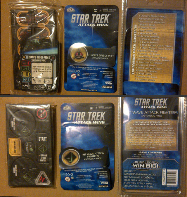 Star Trek Attack Wing card decks, tokens & die-cast metal ships in Toys & Games in City of Toronto