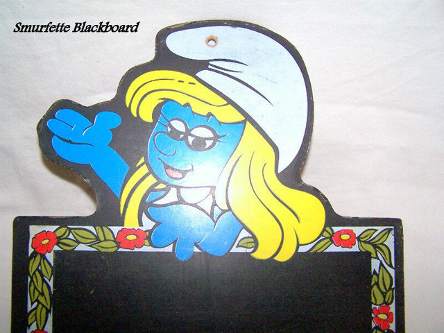 Delightful greetings from vintage, Smurfette Blackboard in Toys & Games in City of Toronto - Image 2