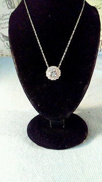 60% off New Silver Necklaces with Crystal Pendants