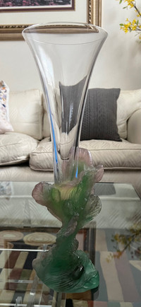Daum Crystal Vase Soliflore France