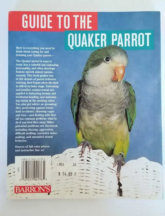 Quaker Parrot Guide Book Bird in Accessories in St. Catharines - Image 3