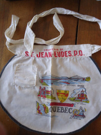 Tablier Souvenir de St-Jean-Eudes  P.Q.  Saguenay Province 1960