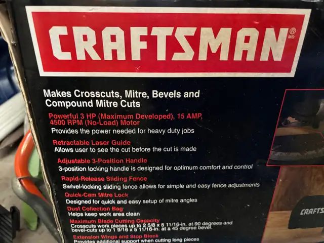 Craftsman Mitre Saw in Power Tools in Oshawa / Durham Region - Image 2