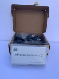 8K DP USB3.0 KVM Switch 2x2 Monitor Switch
