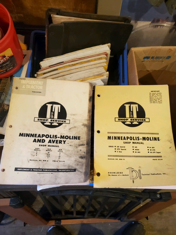 Used, Pair of Minneapolis Moline Avery Tractor Shop Manuals for sale  