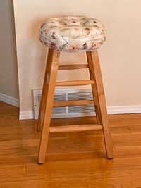 wooden kitchen stool