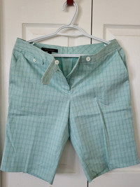 Brooks Brothers Light Green Stretch Cotton Twill Bermuda Shorts