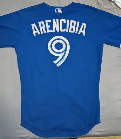 Signed Game Worn JP Arencibia TORONTO BLUE JAYS jersey, View more