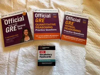 GRE books and flashcards, View more