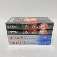 Bundle of 4 new sealed blank vhs tapes. 