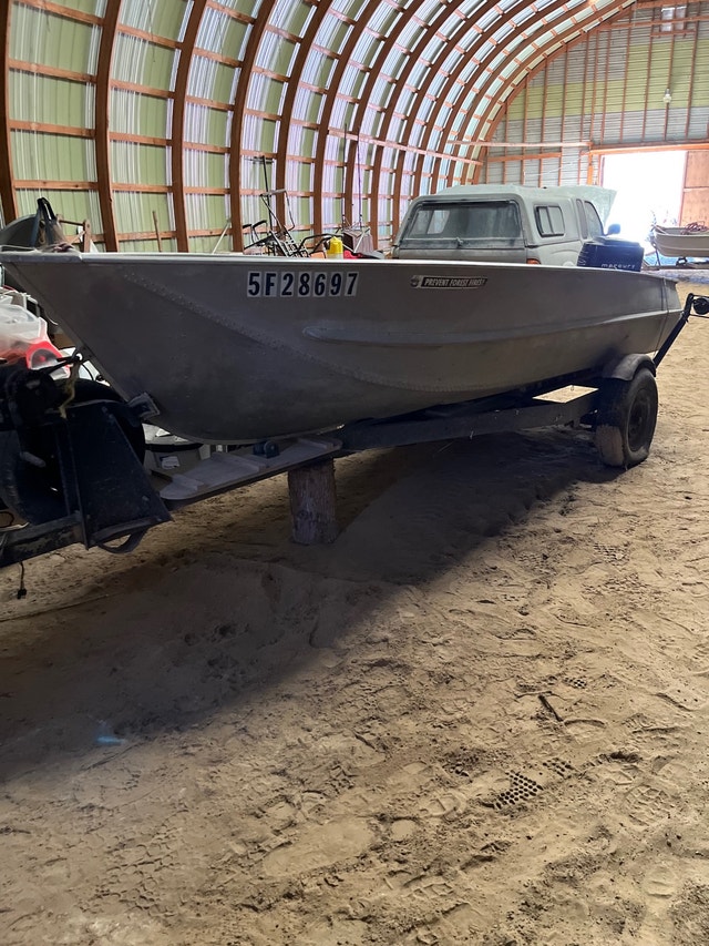 14ft Alluminum Boat with 20hp Merc and trailer Powerboats & Motorboats Winnipeg Kijiji