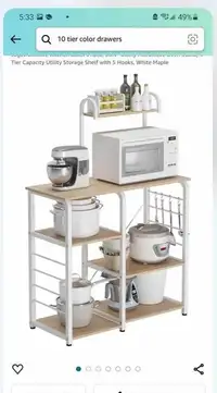 Microwave Stand and Kitchen Organnizer