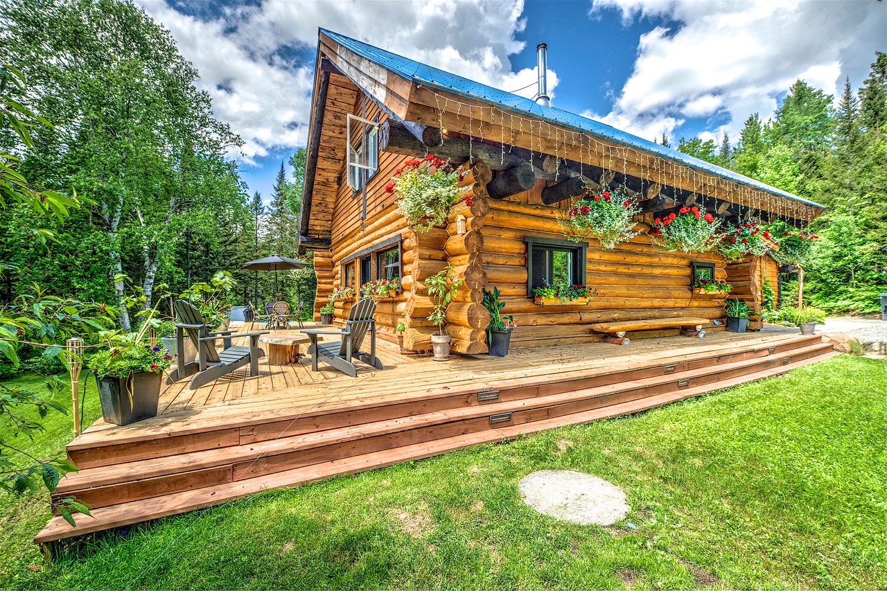 chalet en bois rond à saint Donat — photo 1