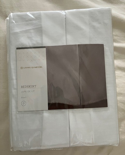 New White Double Bedskirt-Still in Package, View more