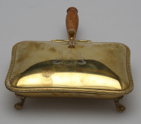 Brass Silent Butler Vintage Bed Warmer Brass Pan Crumb Catcher