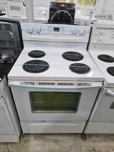 Whirlpool 30" White Electric Coil Top Freestanding Stove Oven, View more