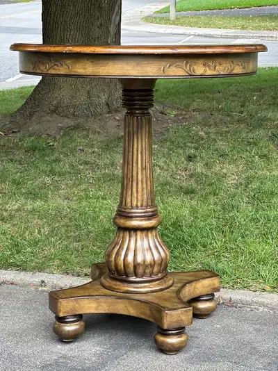Solid Wood Table, Round, Bar Height, View more