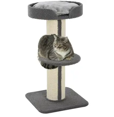 Modern Cat Tower with Bed, Perches & Scratching Post , View more