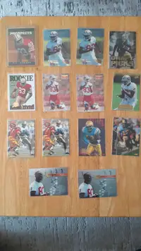 Football Wide Receiver cards,  and Rookie cards groups