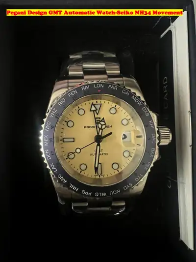 Pegani Design (Seiko-NH34) GMT Automatic Watch=NEW=, View more