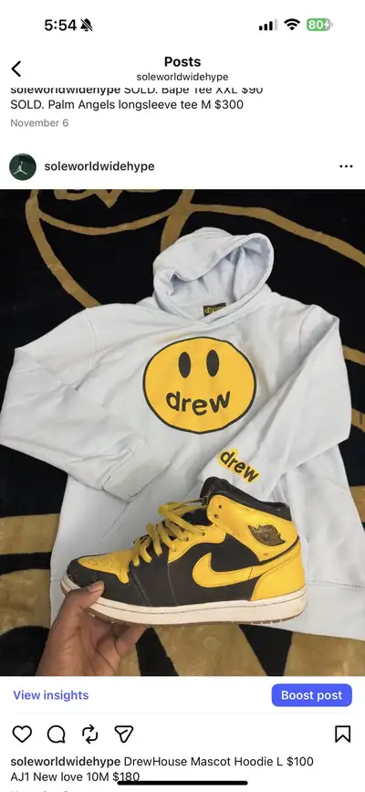 DrewHouse Mascot Hoodie L $100, View more