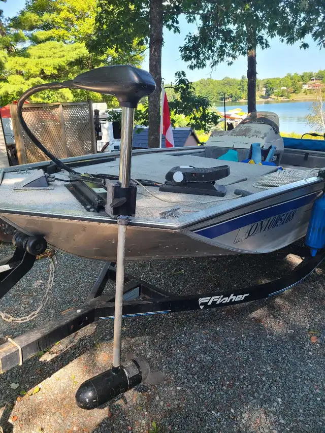 17ft Fisher Dominator, boat,motor and trailer. in Powerboats & Motorboats in Sudbury - Image 11
