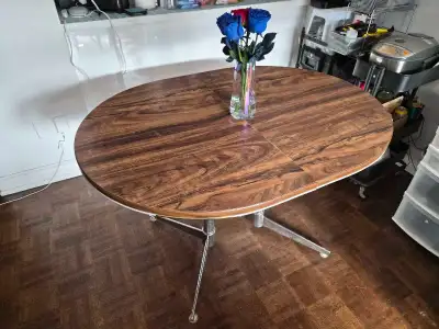 Dining Table with Extendable Leaf, View more