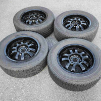 4 Black Wheels/Rim with Tire