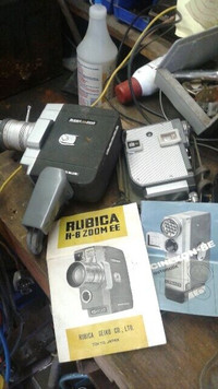 2 antique 8mm video cameras with manuals
