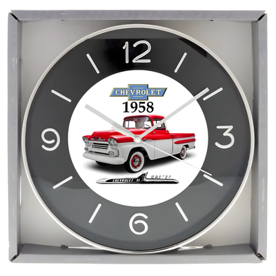 Brand new boxed wall clock approximately 10 inches in diameter featuring Custom designed artwork. Cl...