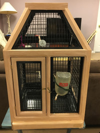 Custom wood bird cage