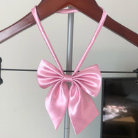 NEW - Pink Japanese Anime School Girl Uniform Bow Tie Ribbon