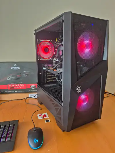 Gaming PC, Ryzen 3 2200G, RX 580, 16GB DDR4, SSD + HDD, Win 11, View more