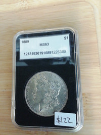 1889 USA Silver  Dollar MS-63 coin