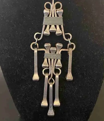  Horseshoe Nails Pendant Necklace Brutalist modernist Unisex., View more
