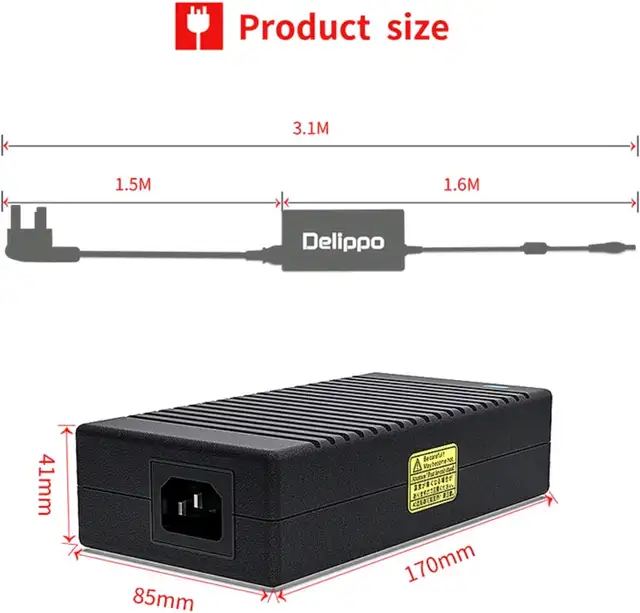 Delippo[UL Listed] 19V 9.5A 180W Charger Laptop AC Adapter Power62863270183299123