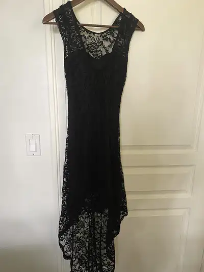 Flower lace black dress , View more