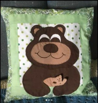 Gender neutral teddy bear pillow
