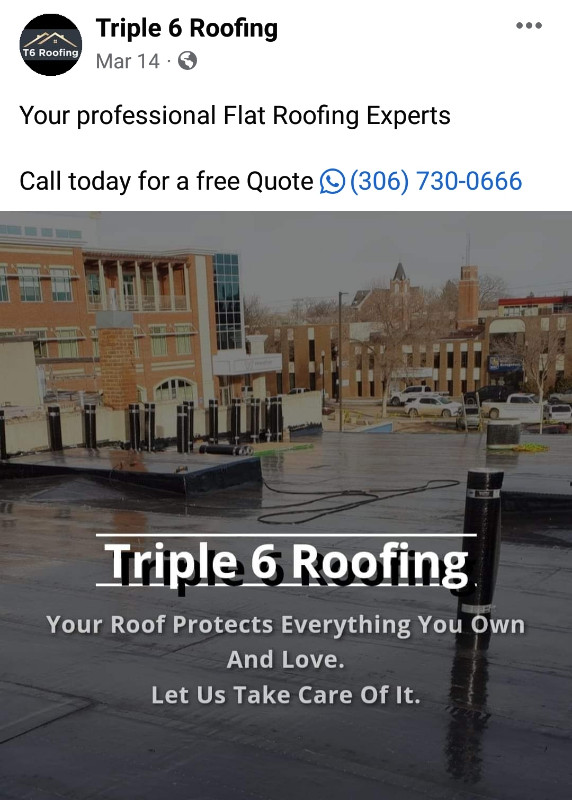 Roofing contractor in Other Business & Industrial in Swift Current