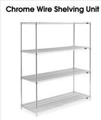 Chrome Wire Shelving Unit - 60 x 24 x 72" - ideal for storage