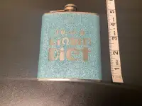 Glittery Blue Hip Flask