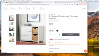 Southshore Furniture-Dresser with Storage Baskets