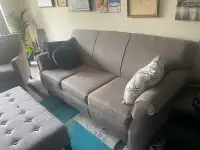 Grey sofa. 
